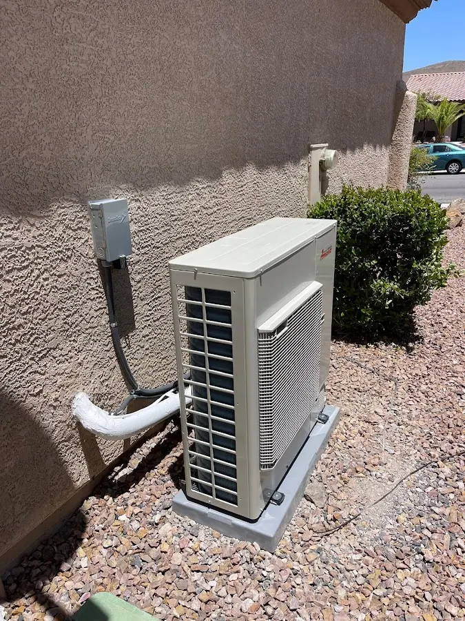 Residential air conditioning condenser unit in New Scotland